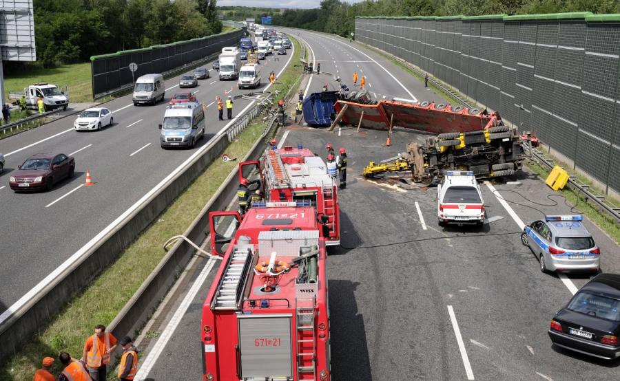 Wypadek na A4 w Zabrzu