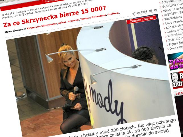 Skrzynecka chałturzy za 15 tysięcy