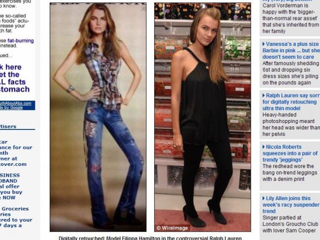 Zobacz, jak Lauren "odchudził" modelkę