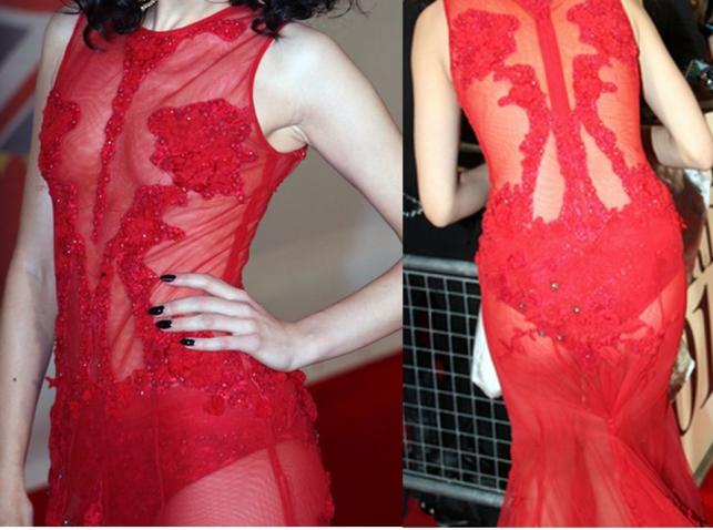 Jessie J w przezroczystej kreacji na rozdaniu Brit Awards 2012