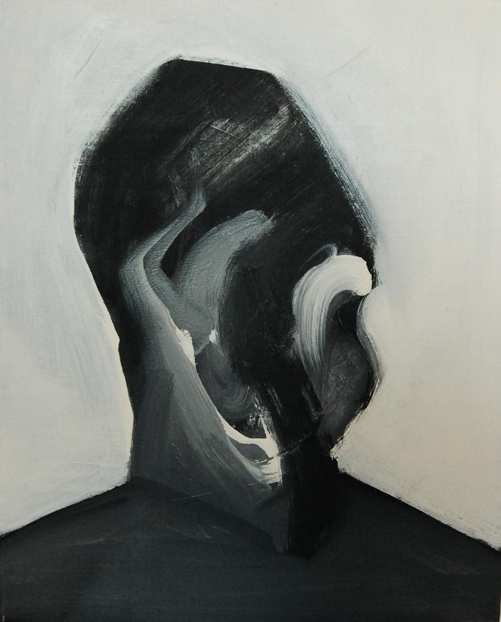"Szkice do portretu 1", Cezary Bednarczyk, olej na płótnie, 50x40 cm