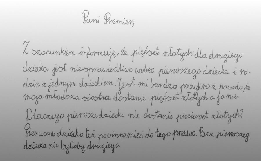 Jak Się Pisze Usprawiedliwienie Do Szkoły List 9-cioletniej dziewczynki do Pani Premier | ZYGFRYD GDECZYK