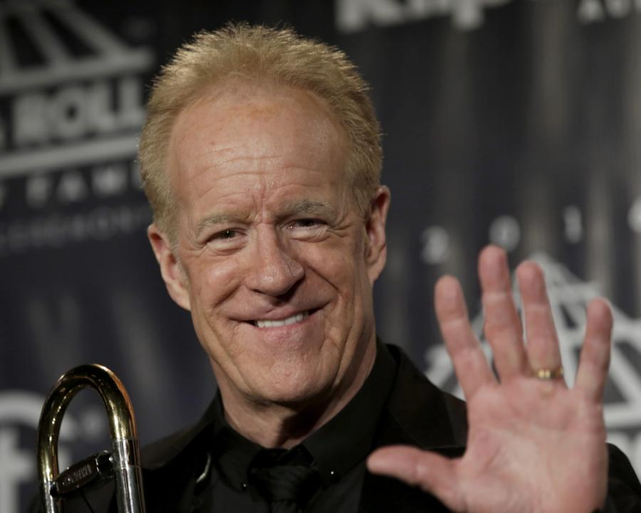 James Pankow z zespołu Chicago podczas ceremonii wprowadzenia do Rock and Roll Hall of Fame